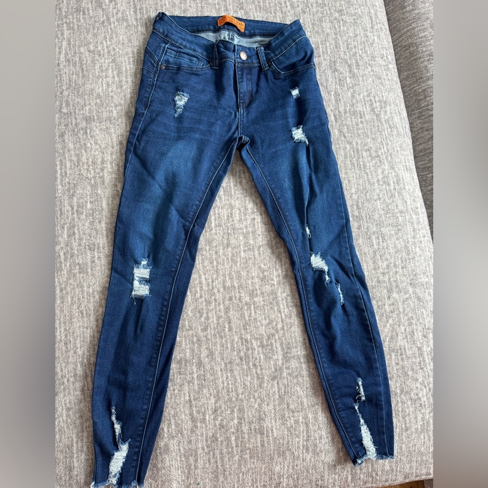 Distressed Blue Women's Jeans